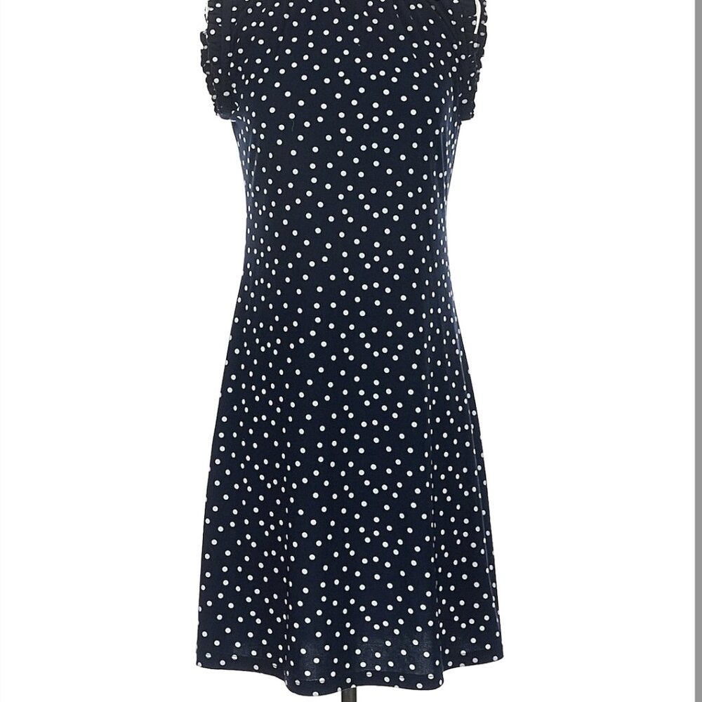Tommy Hilfiger Casual Dress - Short - Blue with White Polka Dots - Size 12